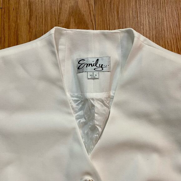 Emily Structured White Work Blazer Jacket Womens 10 - Picture 3 of 13